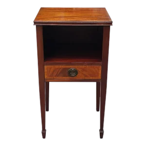 Georgian Style Mahogany Two-Tier Single Drawer BedSide Table
