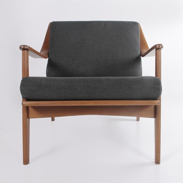 Vintage Italian Beech Armchair, 1960s For Sale - Image 3 of 13