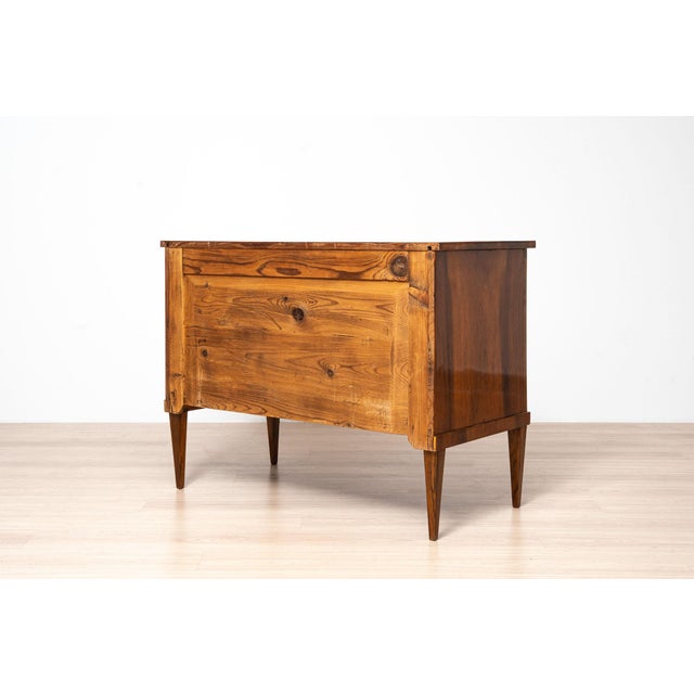 Biedermeier French Polished Walnut 2-Drawer Commode, Germany, 1850 For Sale - Image 14 of 15