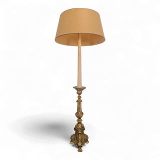 Large Bronze Candlestick Lamp For Sale