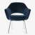 Mid-Century Modern Saarinen Executive Armchairs in Royal Blue Velvet, Chrome Tubular Legs, Set of 6 For Sale - Image 3 of 5