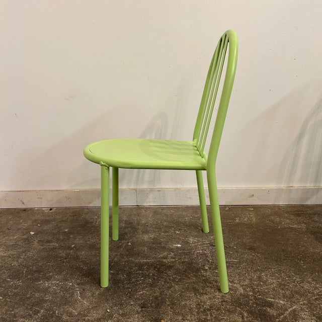 Set of 6 Model 222 Dining Chairs by Robert Mallet-Stevens Older Originals New Powder Coat For Sale In Cleveland - Image 6 of 13