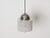 Lovely space age italian pendant light in a beautiful combination of chromed metal and white lucite. This stylish mid-...