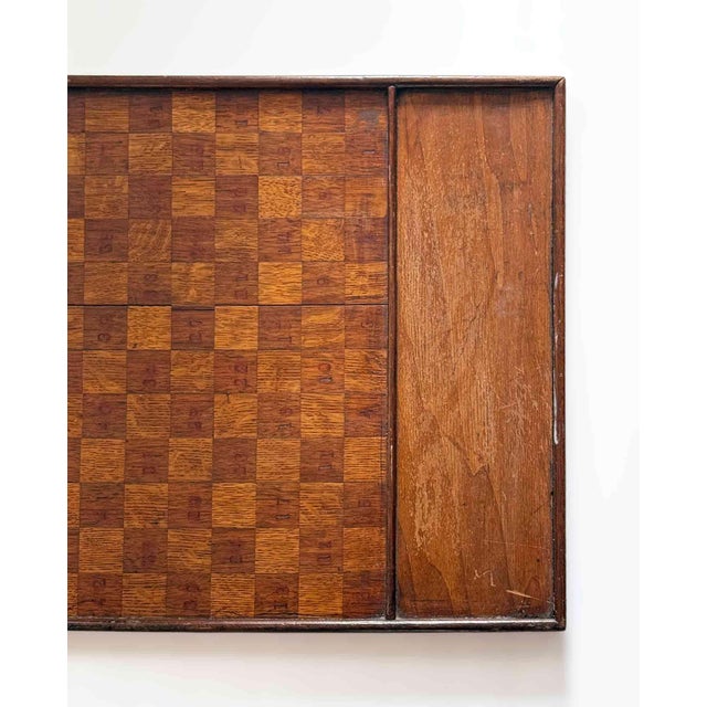 Wood Antique Game Board (Chess/Checkers) For Sale - Image 7 of 8