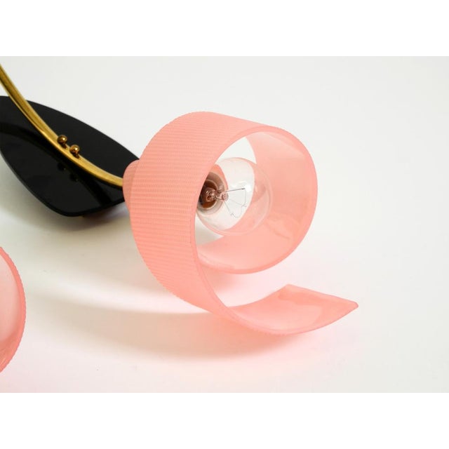 Mid-Century Modern Wall Lamps with Pink Acrylic Glass Shades, 1950s, Set of 2 For Sale - Image 13 of 18
