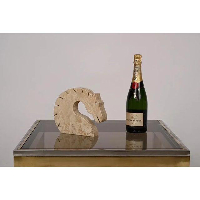 Italian Travertine Marble Horse Sculpture from Fratelli Mannelli, Italy, 1970s For Sale - Image 10 of 18