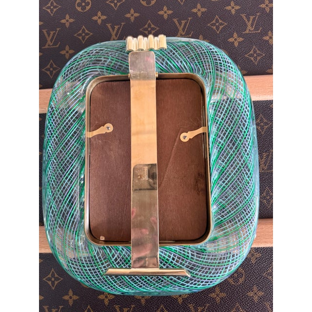 Light Green Filigree Murano Glass Frame, 2000s For Sale - Image 10 of 11