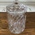 Hollywood Regency Biscuit Jar With Tongs Bohemia Czech Republic Cut Crystal For Sale - Image 3 of 13