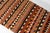 Orange 1950s Handwoven Sawtooth Striped Tribal Rug For Sale - Image 8 of 10
