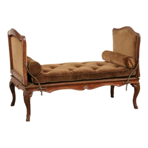 18th Century French Upholstered & Reclining Bench