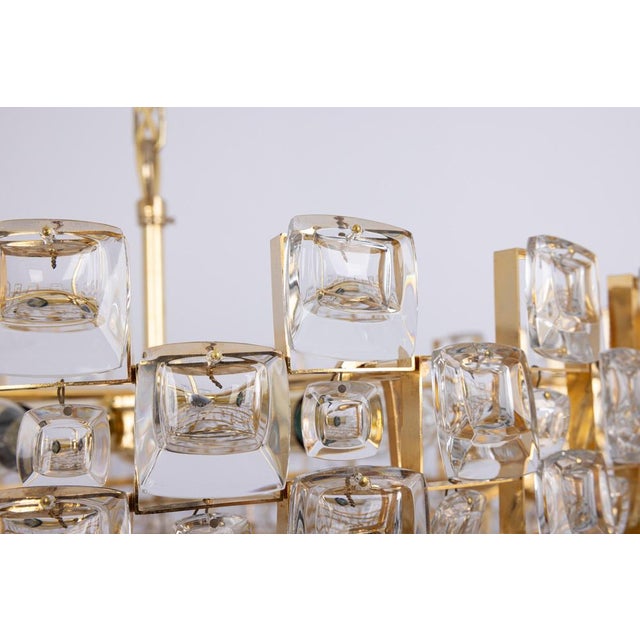 Large Gilt Brass Crystal Chandelier by Sciolari for Palwa, Germany, 1970s For Sale - Image 6 of 18
