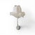 Baroque Lamps with Hat-Shaped Lace Shades, Set of 2 For Sale - Image 4 of 12