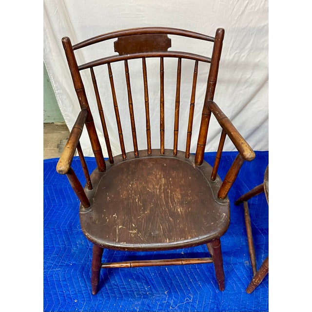 Antique Birdcage Windsor Chairs, a Near Pair For Sale - Image 4 of 12