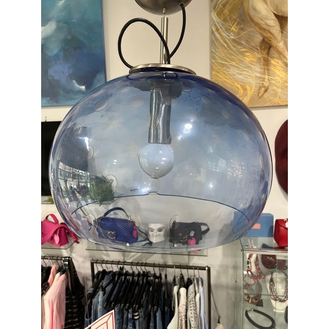 Contemporary Murano Glass Suspension Light by Mazzega For Sale - Image 3 of 7