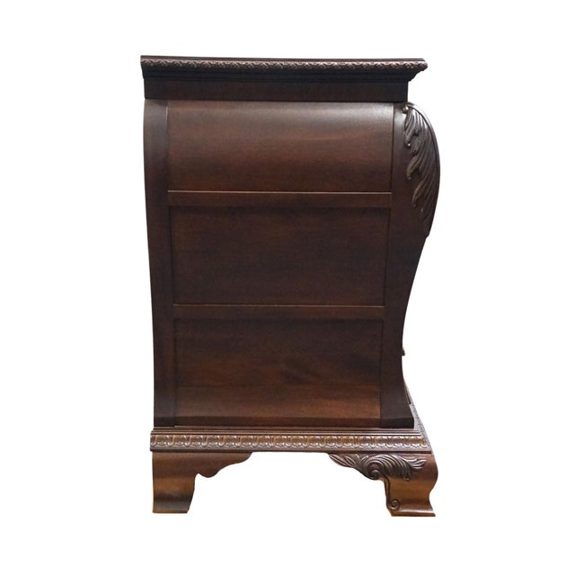 Century Furniture Claridge Collection Solid Mahogany Traditional Style 76" Bombe Triple Dresser For Sale - Image 12 of 12