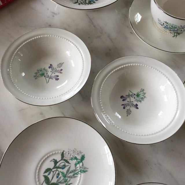 Vintage Garden Plates & Tea Set - Set of 28 For Sale - Image 10 of 10
