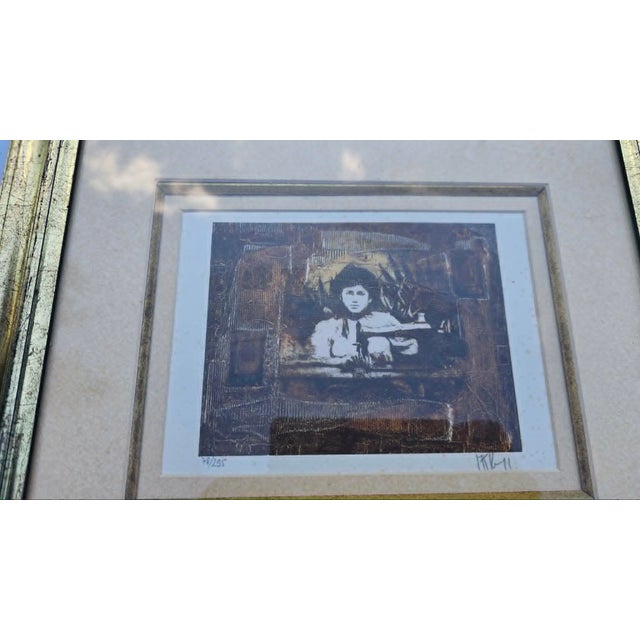 Alan Kleinmann, Portrait Composition, 1980s, Lithograph, Framed For Sale - Image 3 of 8
