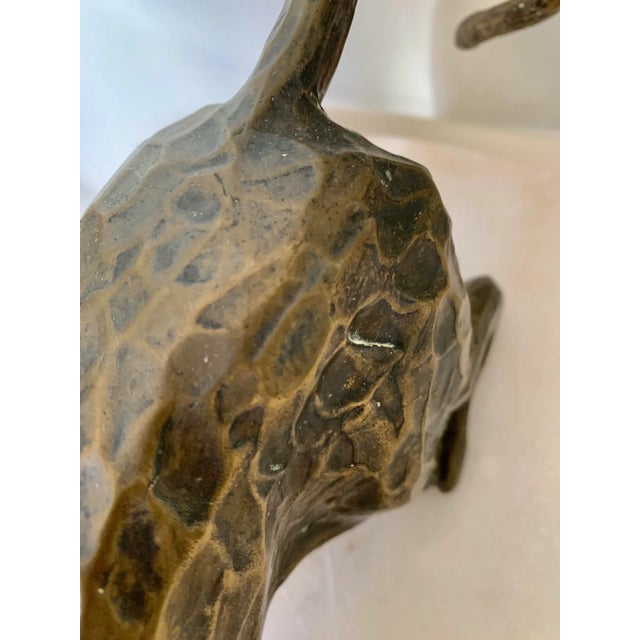 Large 1960s Vintage Bronze Metal Panther / Cheetah Figure For Sale - Image 10 of 11