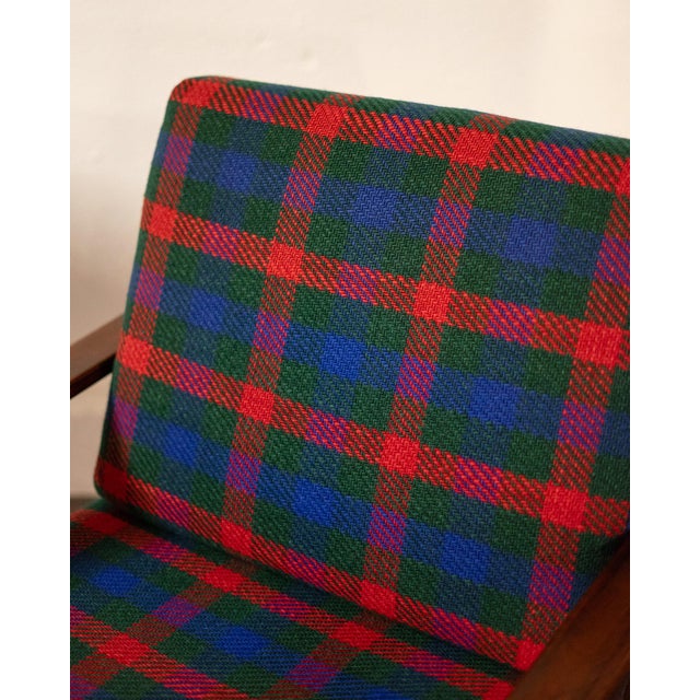 Chestnut and Tartan Chairs from Antimott Wilhelm Knoll, Germany, 1950, Set of 2 For Sale - Image 10 of 14