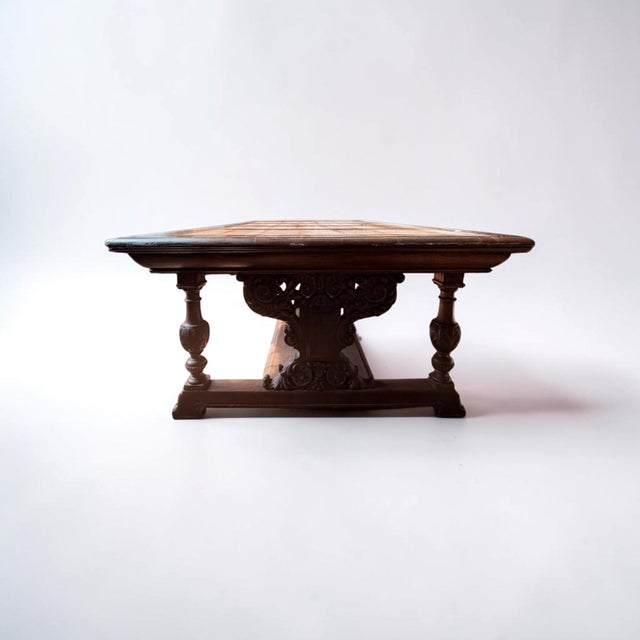English Monumental English Jacobean Oak Refectory Dining Table, 19th Century For Sale - Image 3 of 10