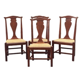 Theodore Alexander Castle Bromwich Rustic Dining Chairs - Set of 4 For Sale
