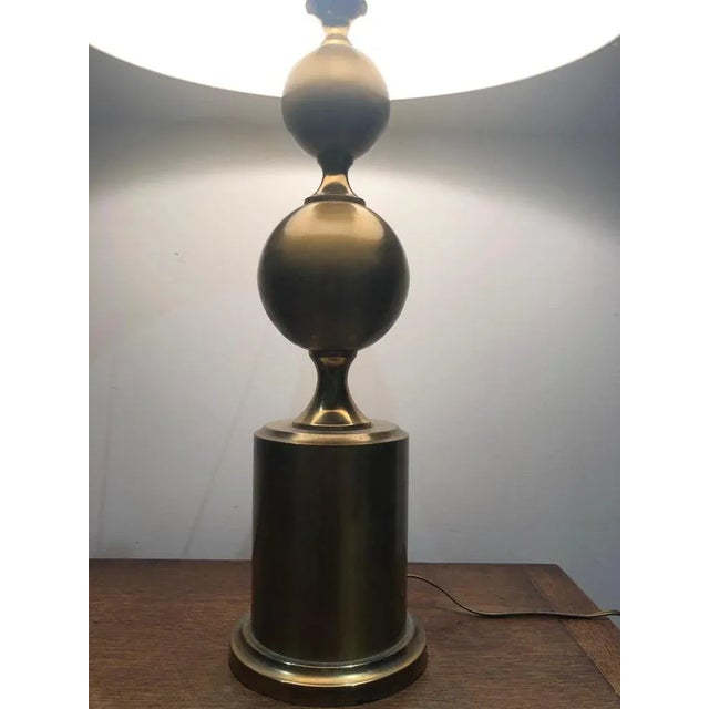 1970s Brass Barber Lamp attributed to Philippe Barbier, 1970s For Sale - Image 5 of 9