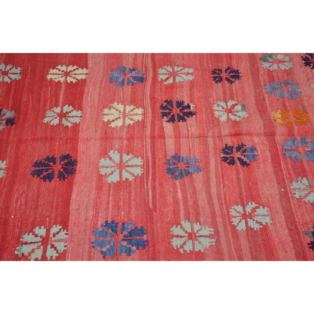 Turkish Turkish Handwoven Kilim Rug - 5′3″ × 8′6″ For Sale - Image 3 of 6