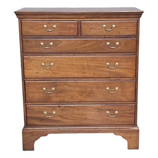 Late 20th Century Kittinger Williamsburg Collection Mahogany Chippendale Chest of Drawers Wa 1008 For Sale