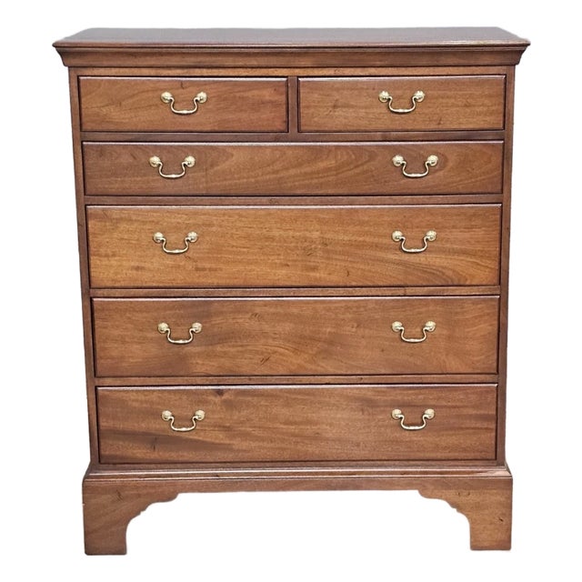 Late 20th Century Kittinger Williamsburg Collection Mahogany Chippendale Chest of Drawers Wa 1008 For Sale