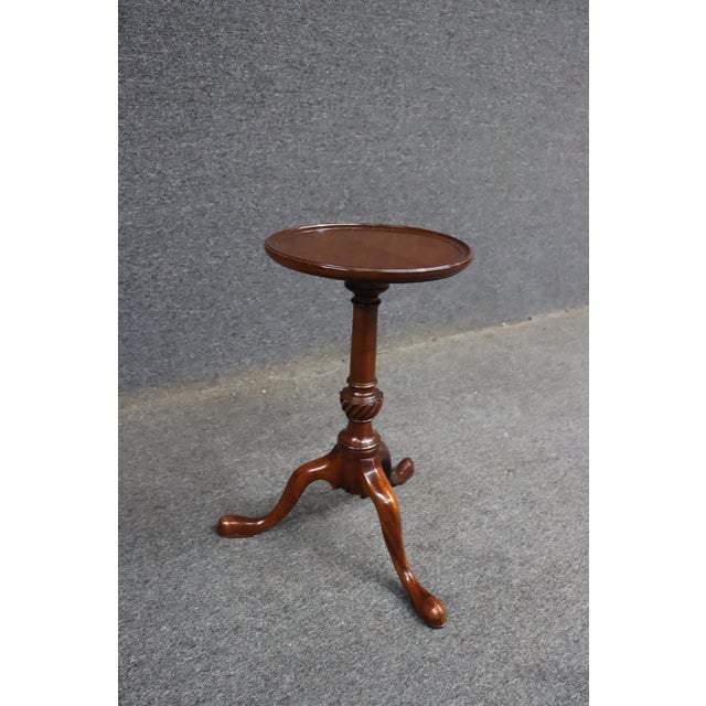 Wood The Golden Gallery Mahogany Plant Stand For Sale - Image 7 of 8