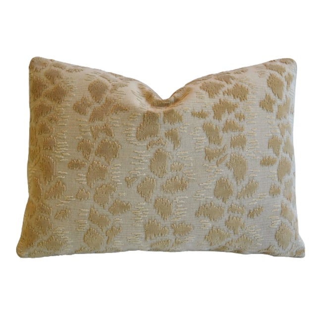 Textile Designer Travers Animal Lancelot Cat Spot Velvet Feather/Down Pillow For Sale - Image 7 of 7