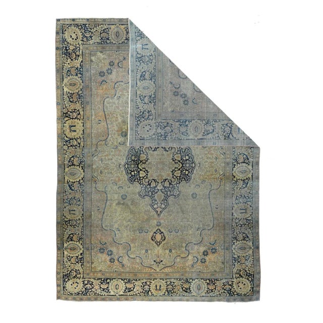 Antique Mohtasham Kashan Rug 6'11'' X 10'2'' For Sale - Image 4 of 11