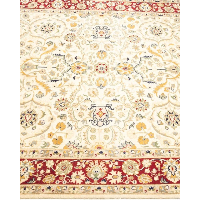 Solo Rugs Mogul, One-of-a-Kind Hand-Knotted Area Rug in Ivory, 4' 2" x 6' 3" For Sale - Image 4 of 8