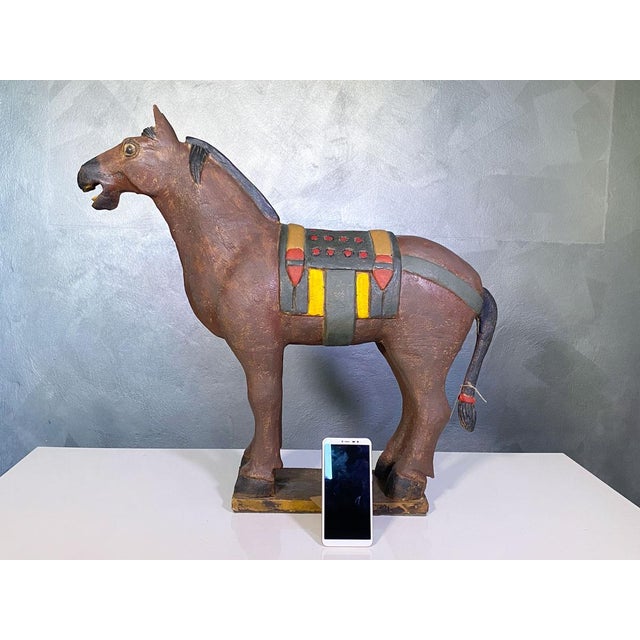 Antique Wooden Horse Sculpture, 1890s For Sale - Image 14 of 18