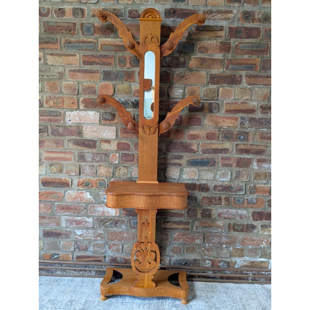 Victorian Oak Hall Stand, 1890s For Sale - Image 10 of 10