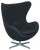 Vintage Egg Chair in Black and Grey Fabric by Fritz Hansen, 1996 For Sale