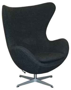 Vintage Egg Chair in Black and Grey Fabric by Fritz Hansen, 1996