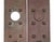 Arts & Crafts style studded entry door back plates made of bronze with lock inserts. Inscribed on the back. The original...