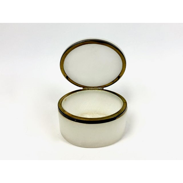 Mid-Century Italian Volterra Alabaster Trinket Box, 1960s, in Flawless conditions. Designed 1960 to 1969 This piece has an...