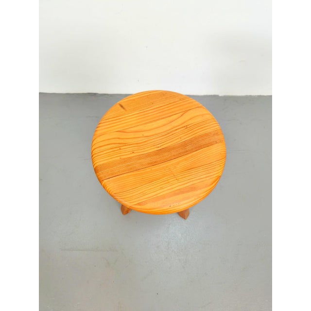 Brown Vintage Architect's Corkscrew Stool in Pine, 1960s For Sale - Image 8 of 9
