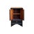 Oriental Distressed Black Medallion Hardware End Table Nightstand For Sale - Image 4 of 10