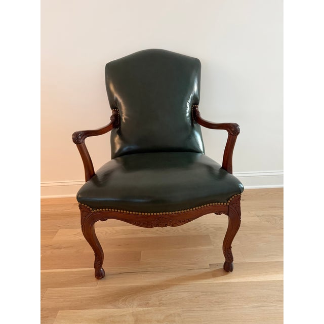 Rococo Mid 19th Century High-Quality Mahogany Louis XV Rococo Revival Single Upholstered Chair For Sale - Image 3 of 15