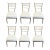Set of 6 - Gold Iron Back Chairs For Sale