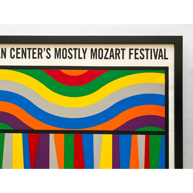 Sol LeWitt Vintage 1998 Modernist Silkscreen Print Limited Edition Framed Extra Large " Mostly Mozart Festival " Lincoln Center Poster For Sale - Image 11 of 18