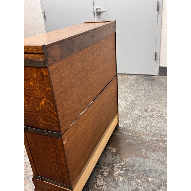Globe Wernicke Globe-Wernicke Two Stack Barrister Bookcase, Circa 1930's For Sale - Image 4 of 12