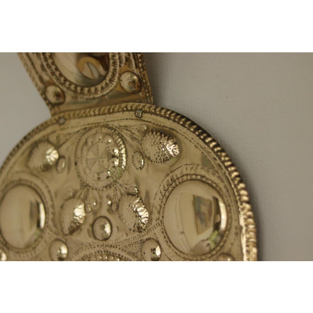 Mid-Century Baroque Swedish Brass Sconces, Set of 2 For Sale - Image 10 of 12