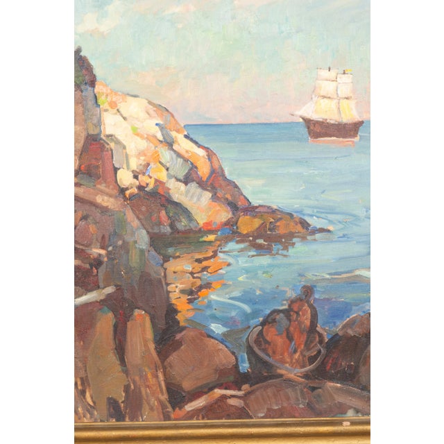 Brown Large Oil On Canvas Painting By William Lester Stevens For Sale - Image 8 of 10