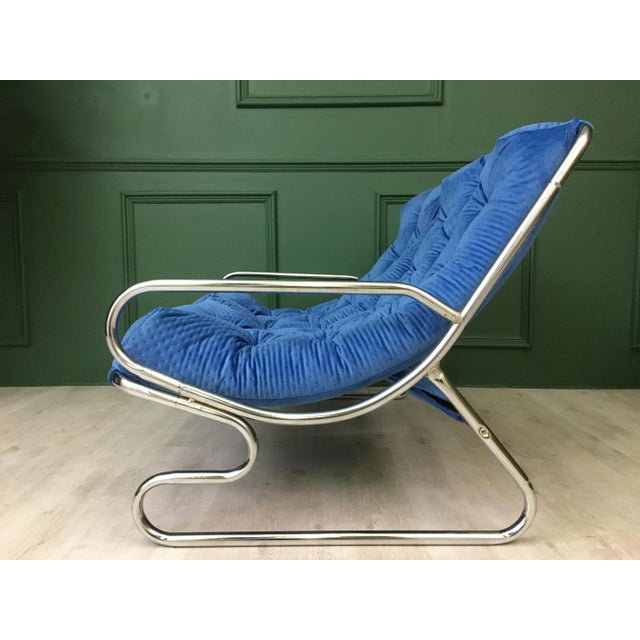 Mid-Century Modern Vintage Metal Frame Sofa For Sale - Image 3 of 14