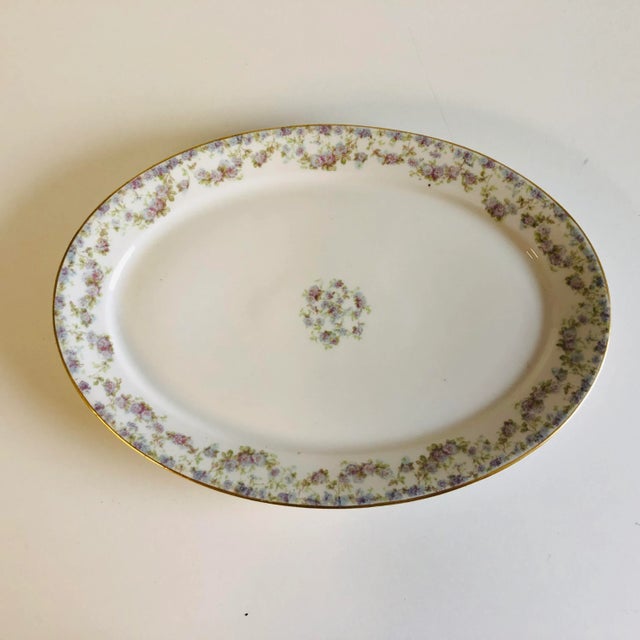 Ceramic Vintage Haviland Limoges France Floral Serving Platter For Sale - Image 7 of 7