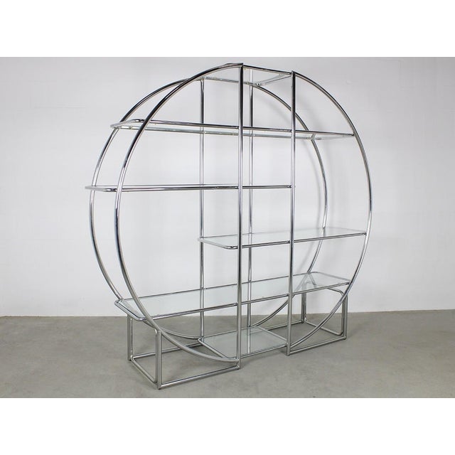 Round Chrome Display Cabinet, 1960s For Sale - Image 12 of 12